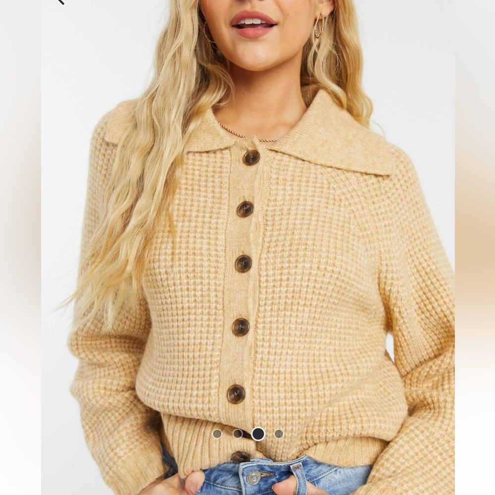 ASOS DESIGN Button up sweater with collar